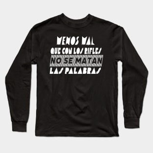 Spanish songs: Embraced sadness. Rock in Spanish. Long Sleeve T-Shirt